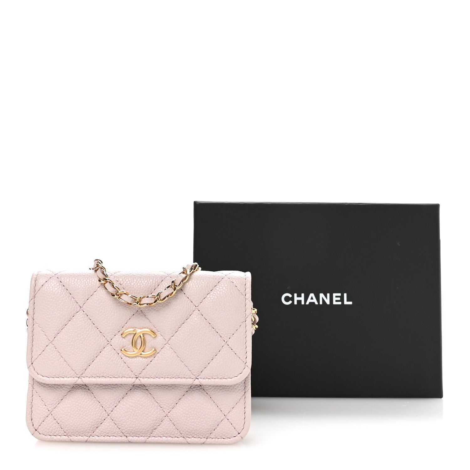 Chanel Caviar Quilted Miss Coco Clutch With Chain Light Purple 12 of 12
