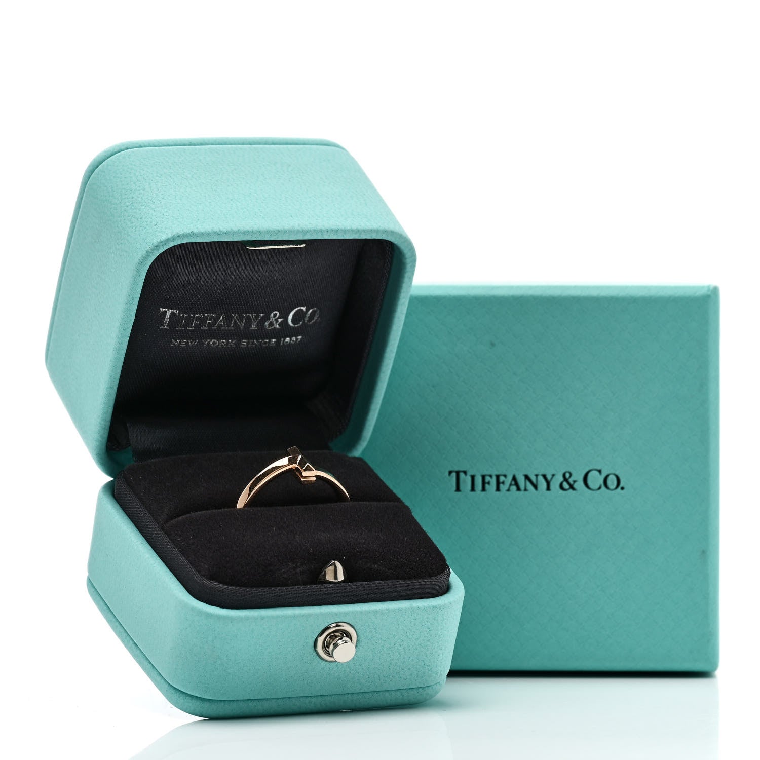 Tiffany 18K Rose Gold T T1 Ring 52 6 5 of 5