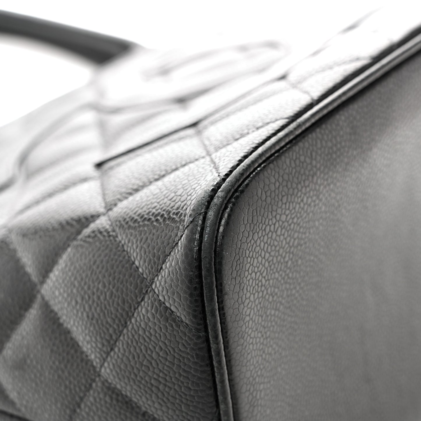 Caviar Quilted Medallion Tote Black