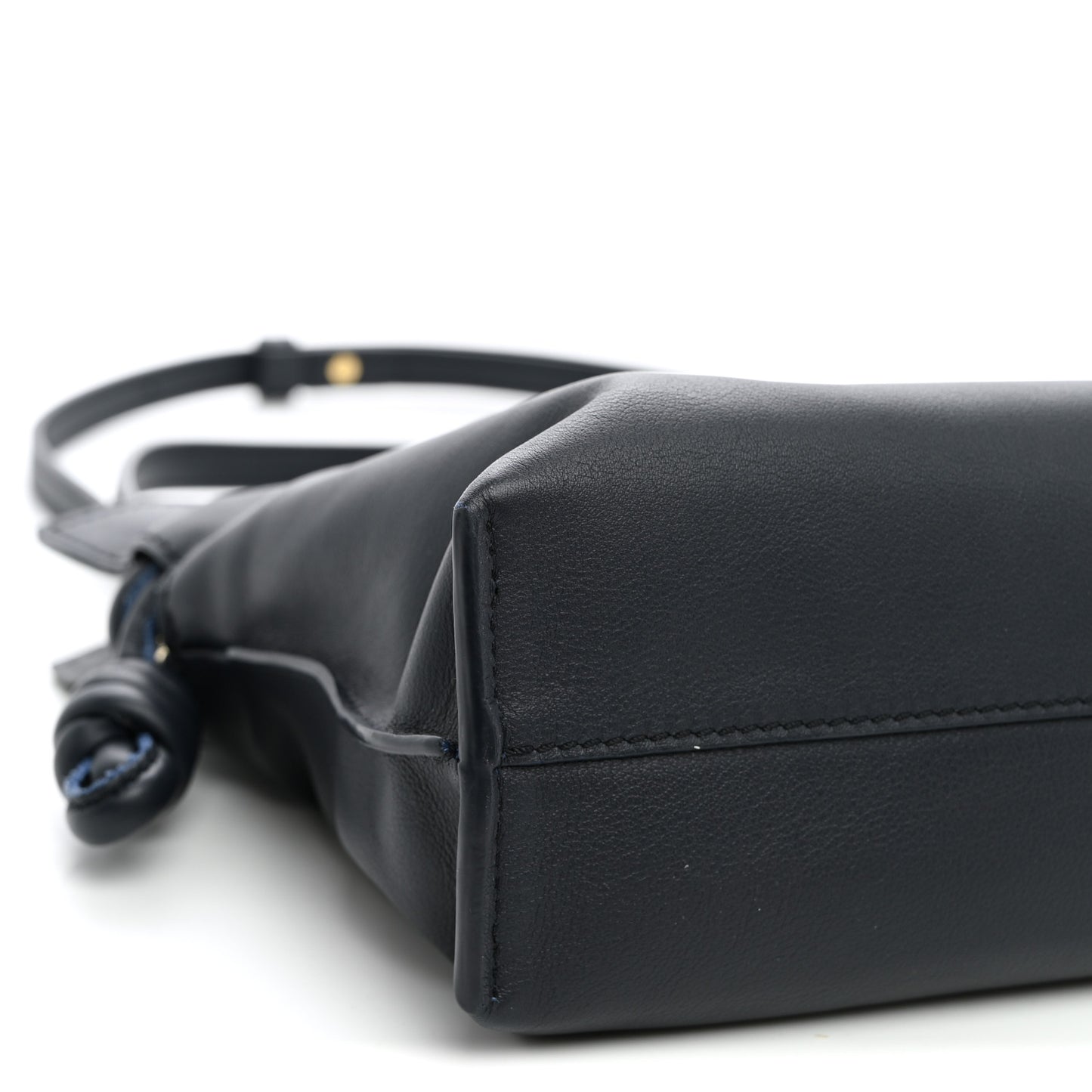 x SUNA FUJITA Nappa Clouds Mini Flamenco Knot Clutch Dark Ink