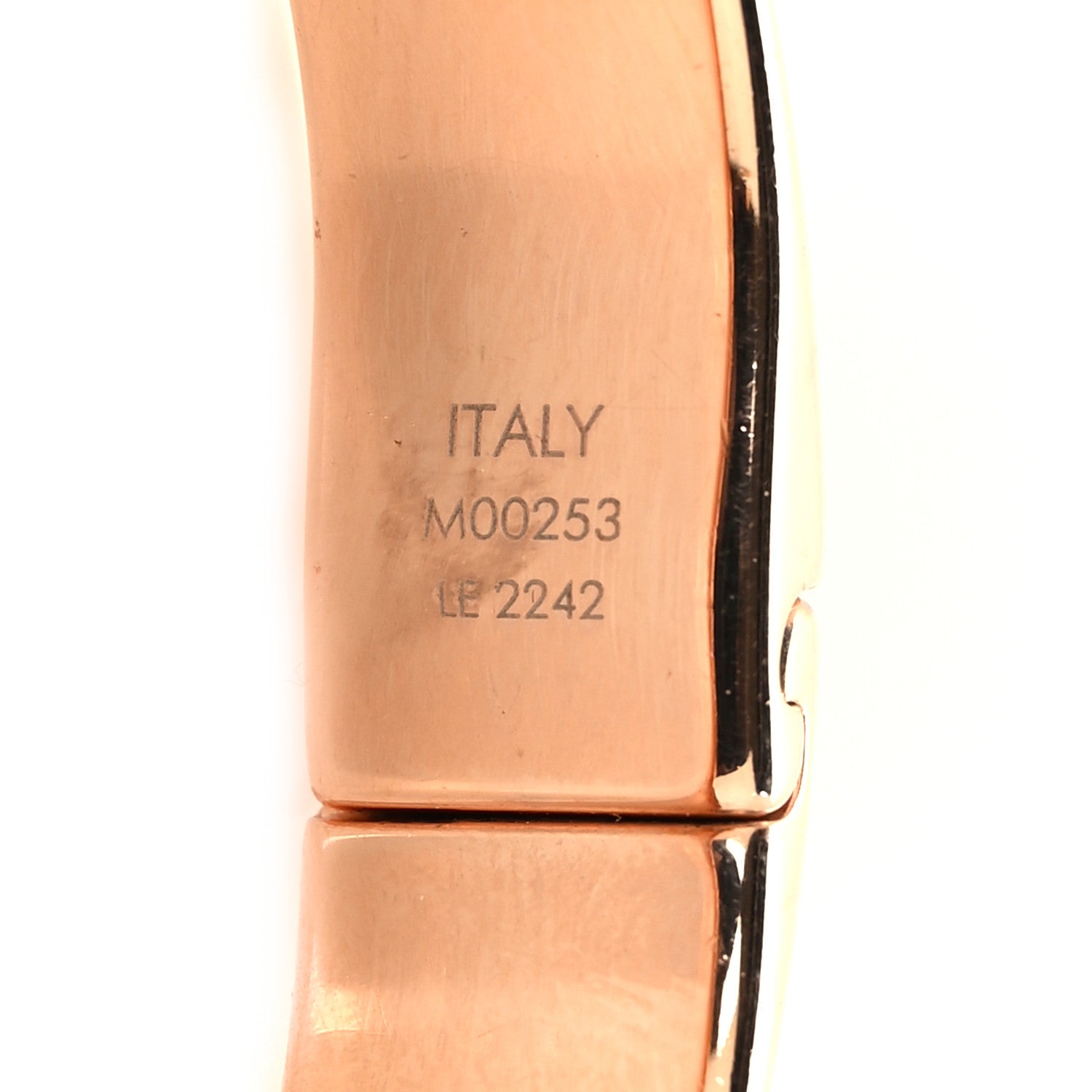 Louis Vuitton Brass Monogram Nanogram Cuff S Pink Gold 6 of 6