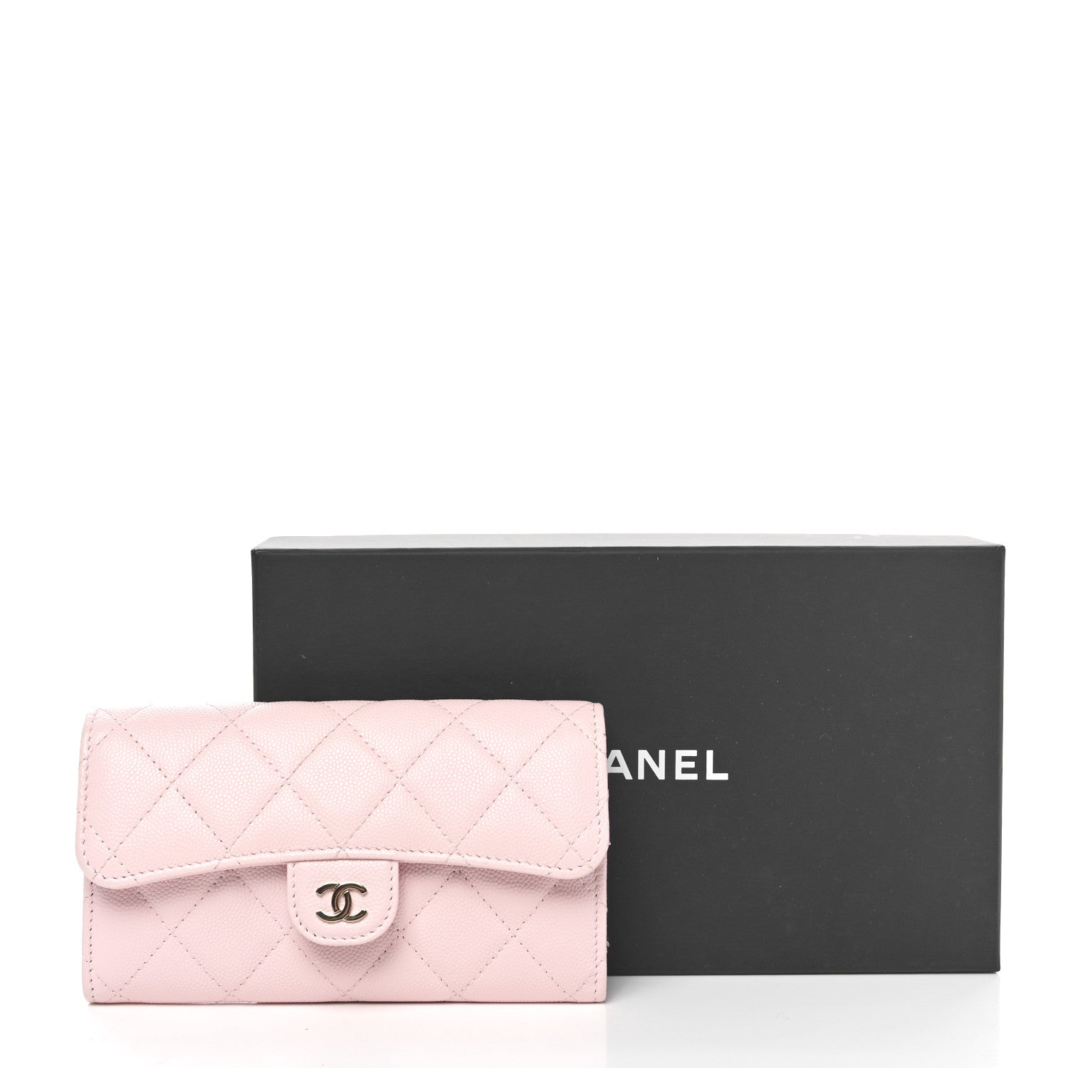 Chanel Caviar Quilted Medium Flap Wallet Light Pink 8 of 8