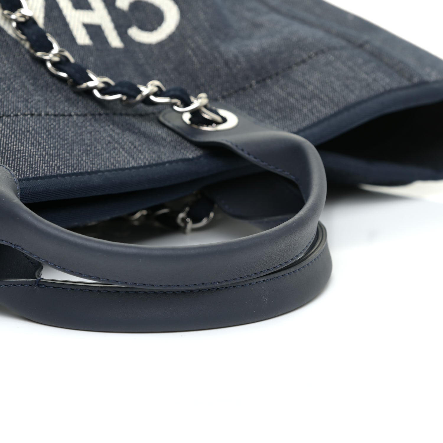 Chanel Denim Medium Deauville Tote Dark Blue 13 of 13