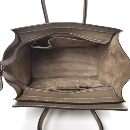 Celine Drummed Calfskin Micro Luggage Souris 6 of 25