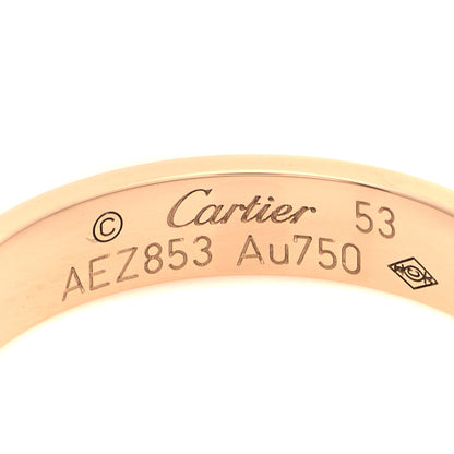 Cartier 18K Pink Gold 3.5mm LOVE Wedding Band Ring 53 6.25 4 of 5