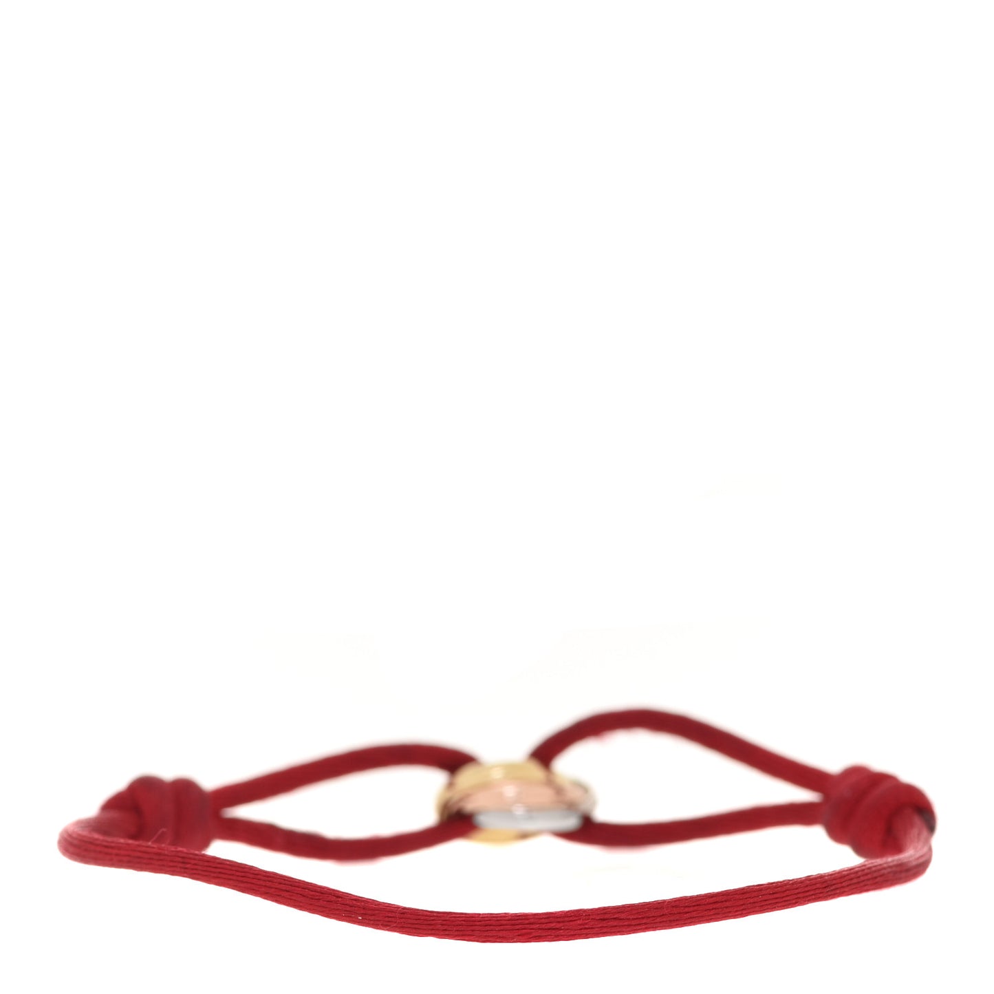 18K Pink Yellow White Gold Trinity Cord Bracelet Red