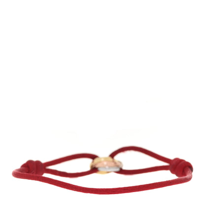 Cartier 18K Pink Yellow White Gold Trinity Cord Bracelet Red 3 of 6