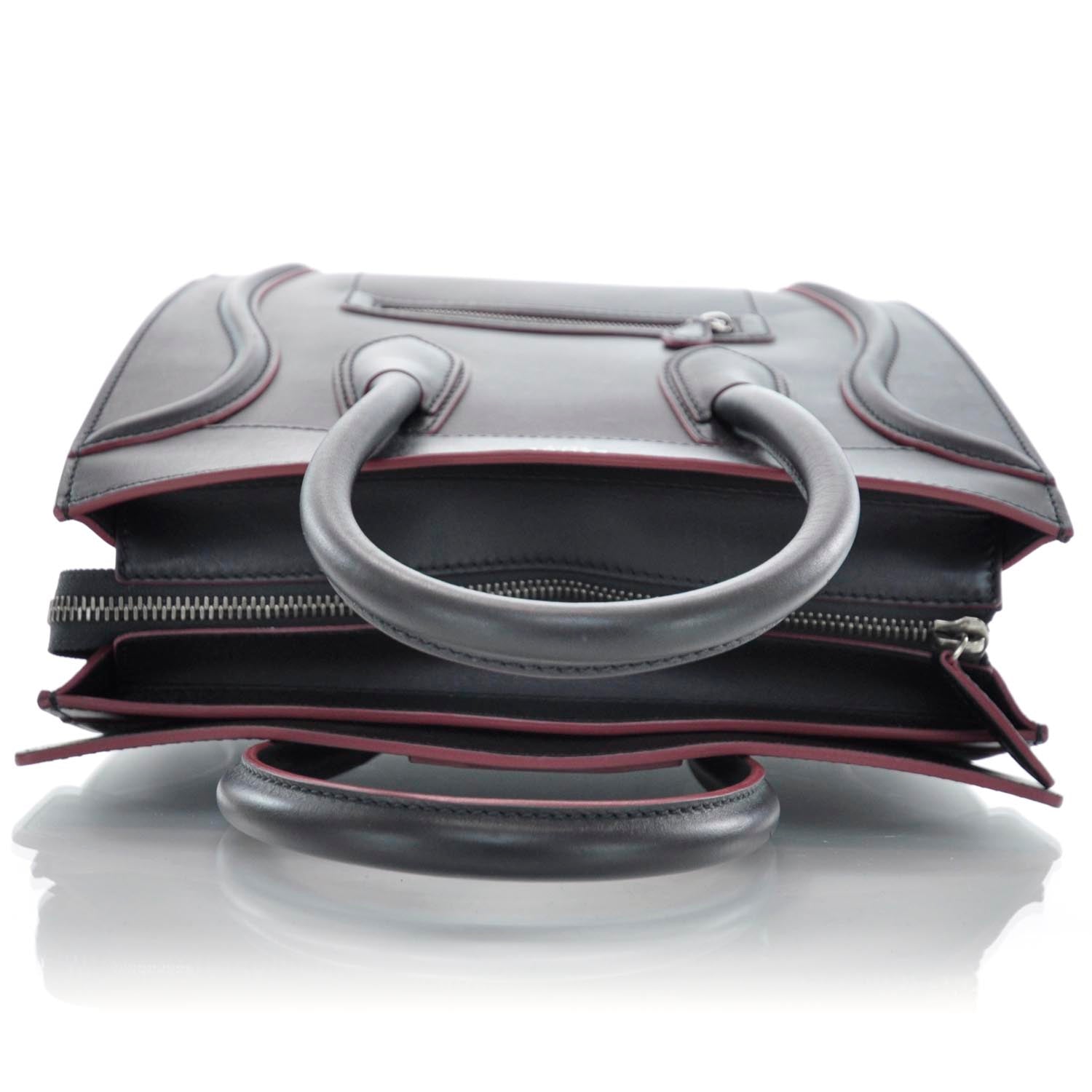 Celine Smooth Calfskin Mini Luggage Black w Pink Trim 5 of 9