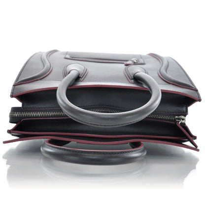Celine Smooth Calfskin Mini Luggage Black w Pink Trim 5 of 9