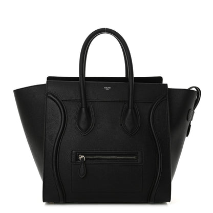 Celine Drummed Calfskin Mini Luggage Black 1 of 13