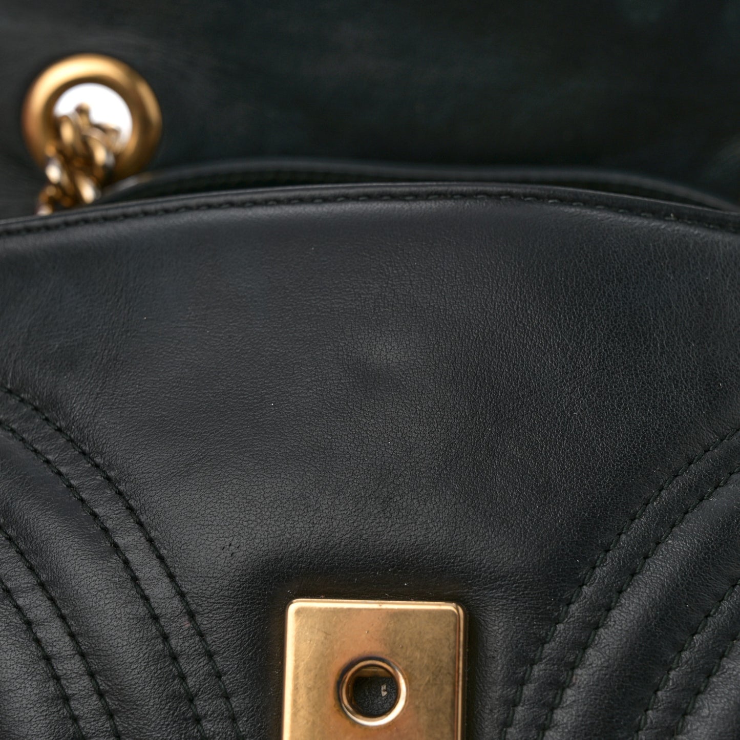 Calfskin Matelasse Mini GG Marmont Shoulder Bag Black
