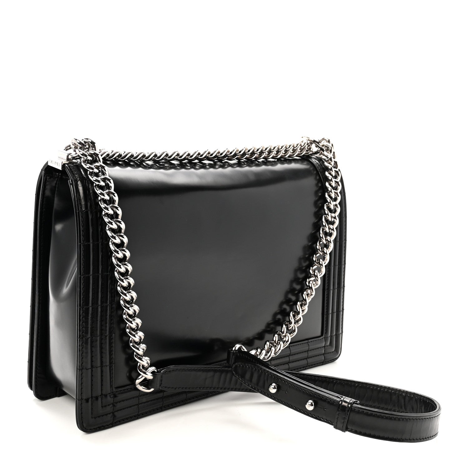Chanel Glazed Calfskin Large Boy Flap Black 3 of 10