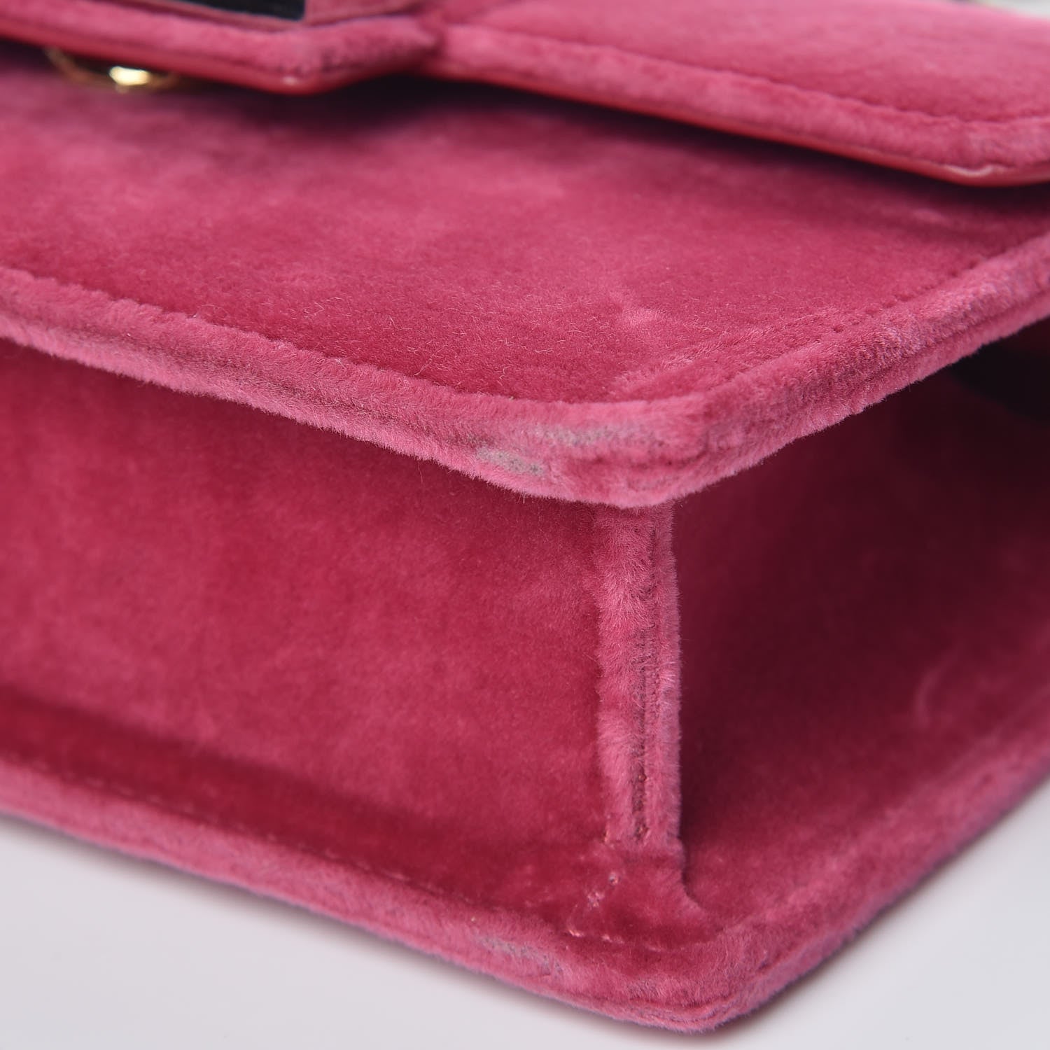 Gucci Velvet Crystal Square G Shoulder Bag Light Raspberry Rose 10 of 10