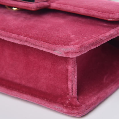 Gucci Velvet Crystal Square G Shoulder Bag Light Raspberry Rose 10 of 10