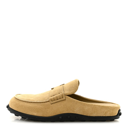 Hermes Suede Calfskin Womens Go Mules 39 Beige Sable 1 of 10
