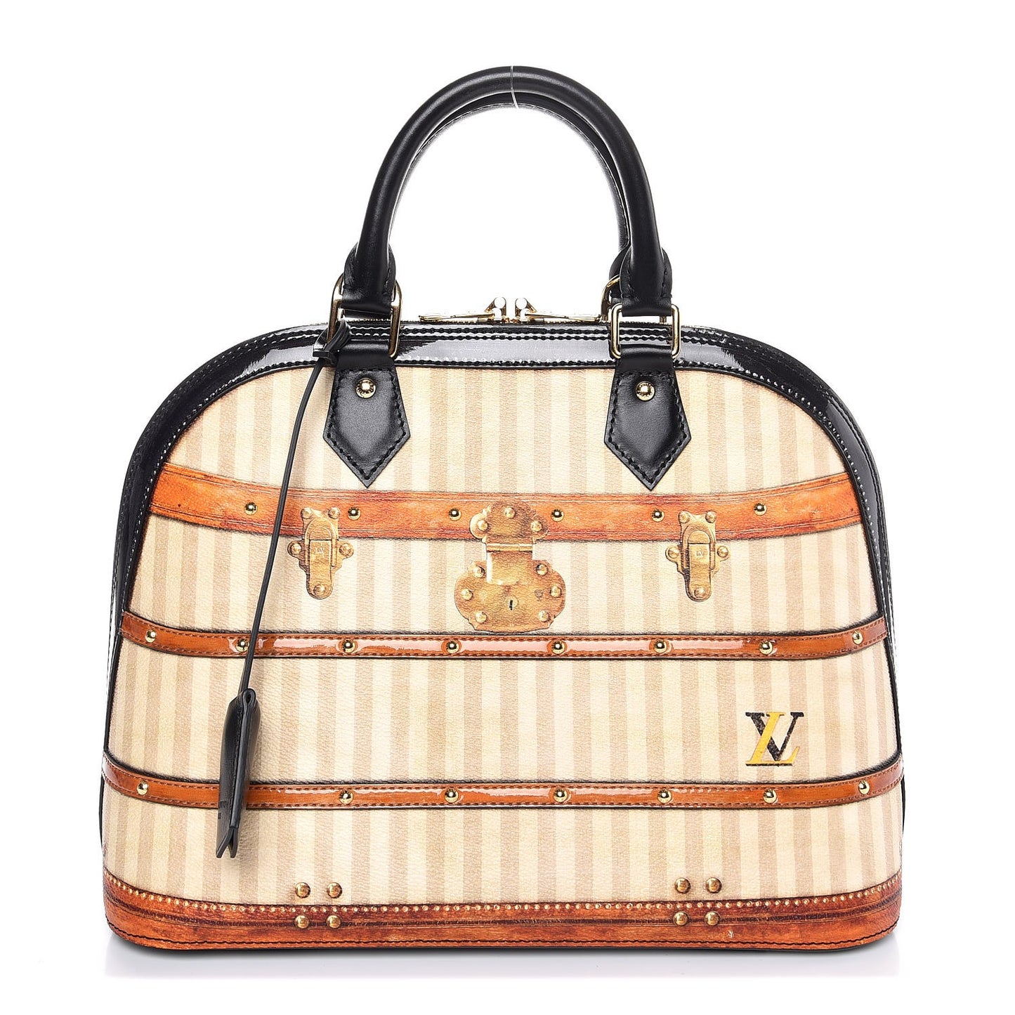 Transformed Canvas Patent Time Trunk Alma PM Beige