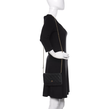 Chanel Caviar Quilted Wallet On Chain WOC Black 2 of 12