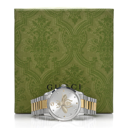 Gucci Stainless Steel 38mm G-Timeless Two Tone Bee Quartz Watch 5 of 5