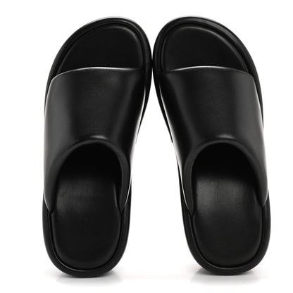 Balenciaga Smooth Nappa Logo Rise Wedge Sandals 36 Black 2 of 11