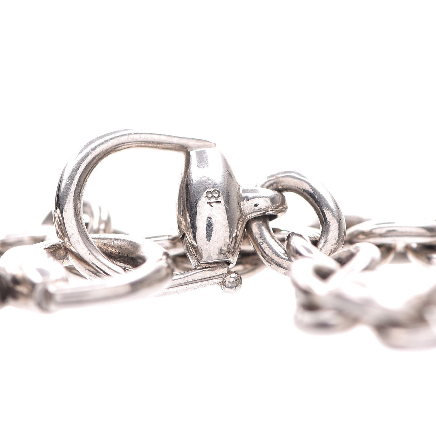 Sterling Silver Bamboo Heart Horsebit Bracelet
