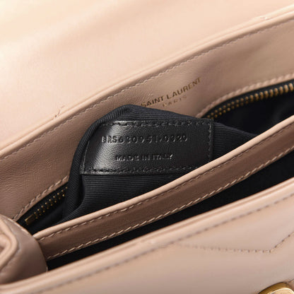 Saint Laurent Calfskin Y Quilted Monogram Toy Loulou Crossbody Bag Dark Beige 10 of 13