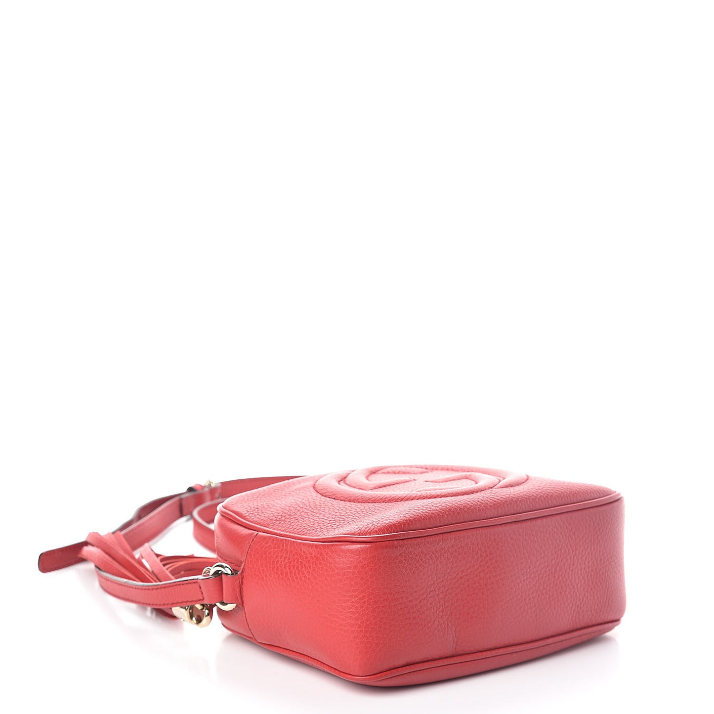 Pebbled Calfskin Small Soho Disco Bag Tabasco Red