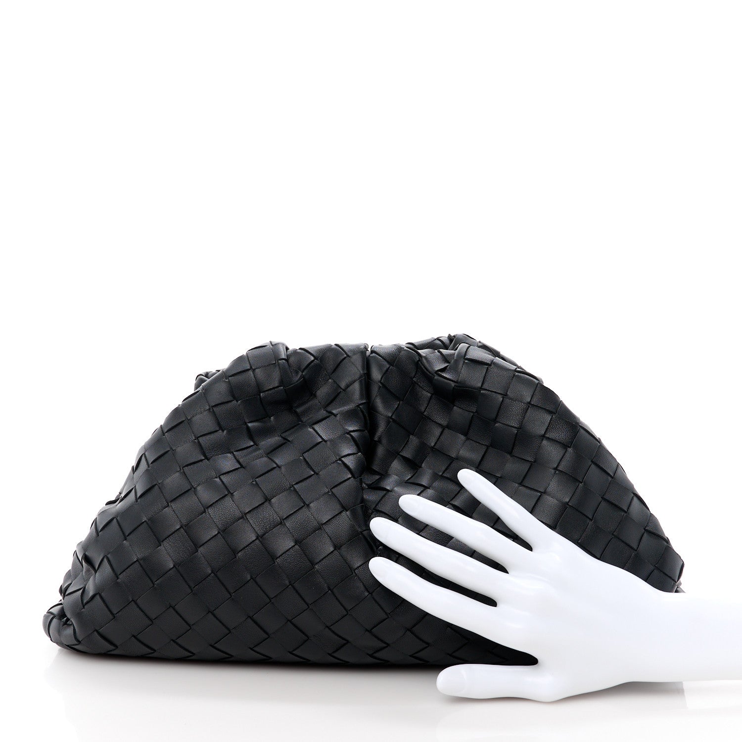 Bottega Veneta Nappa Maxi Intreccio The Pouch Oversized Clutch Black 2 of 11