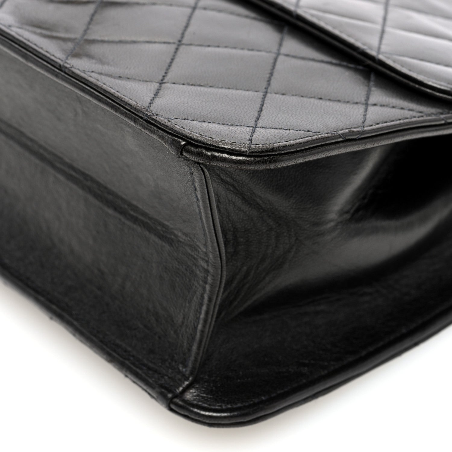 Chanel Lambskin Quilted Medium Single Flap Black 10 of 10