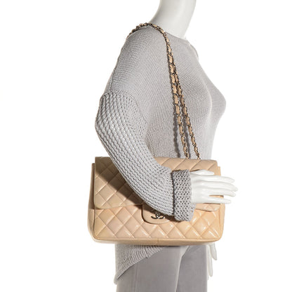 Chanel Lambskin Quilted Jumbo Single Flap Beige Clair 2 of 23
