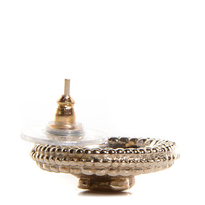 Chanel CC Button Earrings Gold 3 of 5