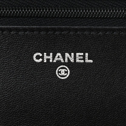 Chanel Lambskin Quilted Wallet On Chain WOC So Black 8 of 12