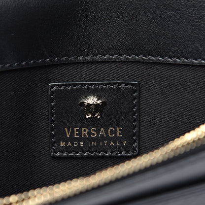 Versace Grained Calfskin Palazzo Chain Evening Bag Black 6 of 9