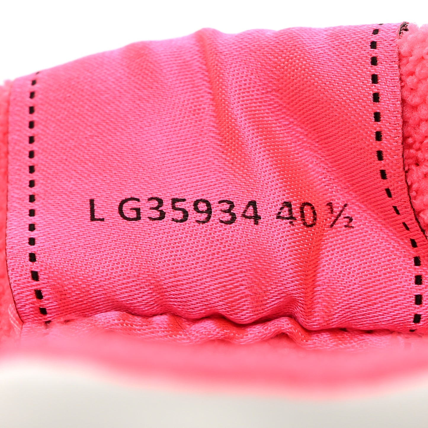 Calfskin Womens Logo Sneaker 40.5 Fuchsia White