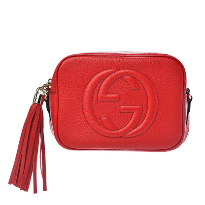 Gucci Pebbled Calfskin Small Soho Disco Bag Tabasco Red 1 of 9