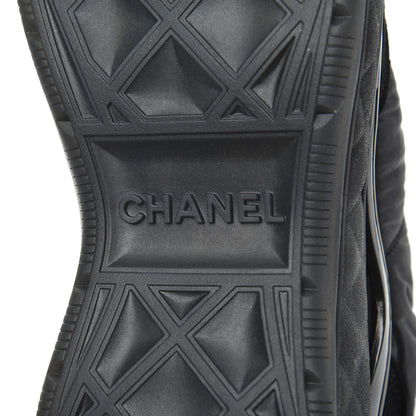 Chanel Nylon Suede Calfskin CC Sneakers 40.5 Black 7 of 9