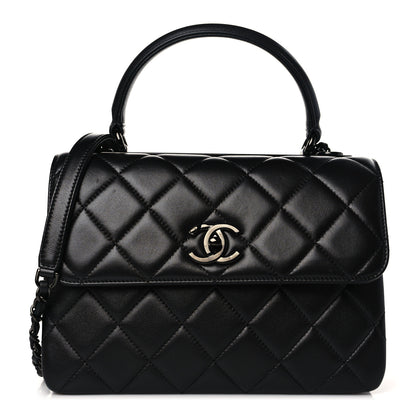 Chanel Lambskin Quilted Small Trendy CC Dual Handle Flap Bag So Black 1 of 10