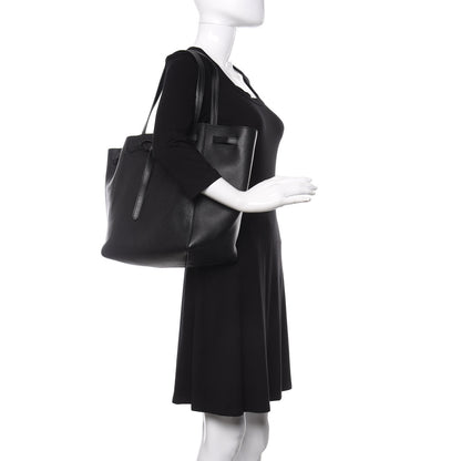 Celine Soft Grained Calfskin Small Belt Cabas Phantom Black 2 of 10