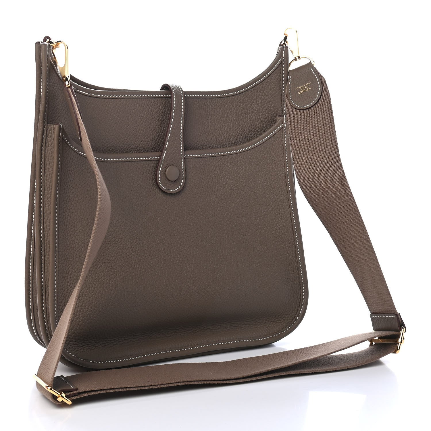 Hermes Taurillon Clemence Evelyne III PM Etoupe 2 of 8
