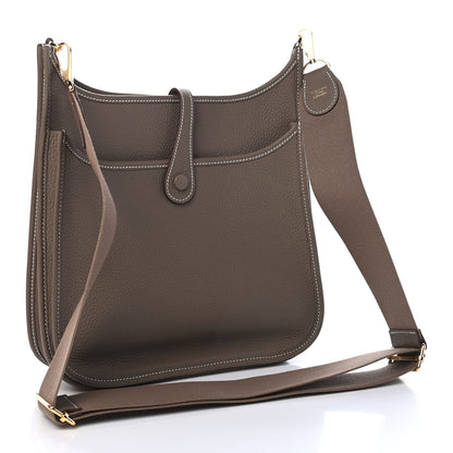 Hermes Taurillon Clemence Evelyne III PM Etoupe 2 of 8