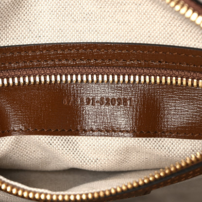 Gucci GG Supreme Monogram Azalea Calfskin Retro Interlocking G Messenger Shoulder Bag Beige Ebony Brown Sugar 7 of 9