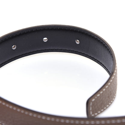 Hermes Togo Box 24mm Sydney Belt 80 Etoupe Black 5 of 9