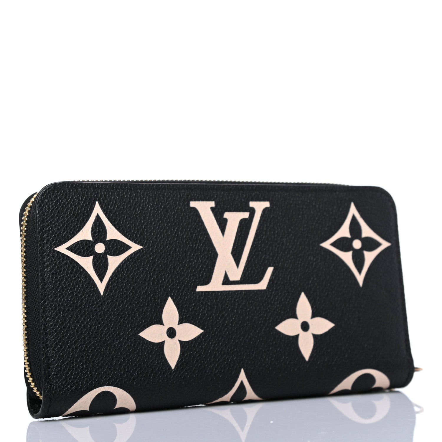 Louis Vuitton Empreinte Monogram Giant Zippy Wallet Black Beige 2 of 4