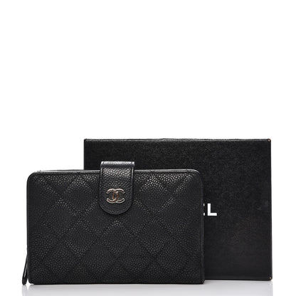 Chanel Iridescent Caviar Quilted Zipped Pocket Wallet Black 8 of 8