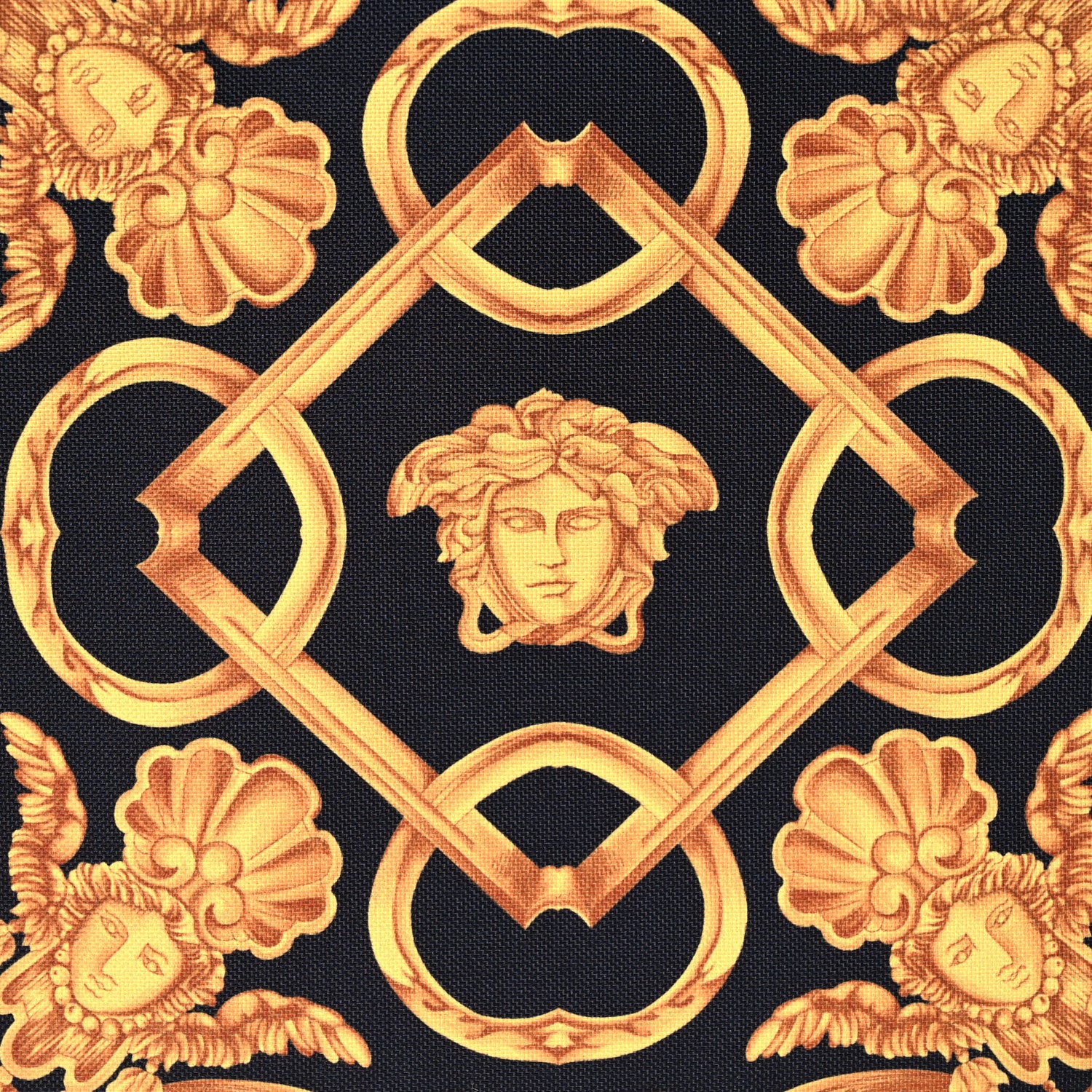 Versace Canvas Baroque Print Medusa Small Tote Black 8 of 11