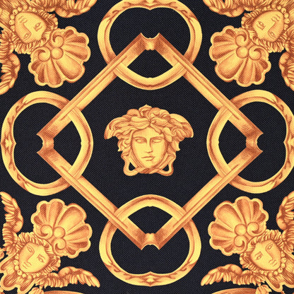Versace Canvas Baroque Print Medusa Small Tote Black 8 of 11