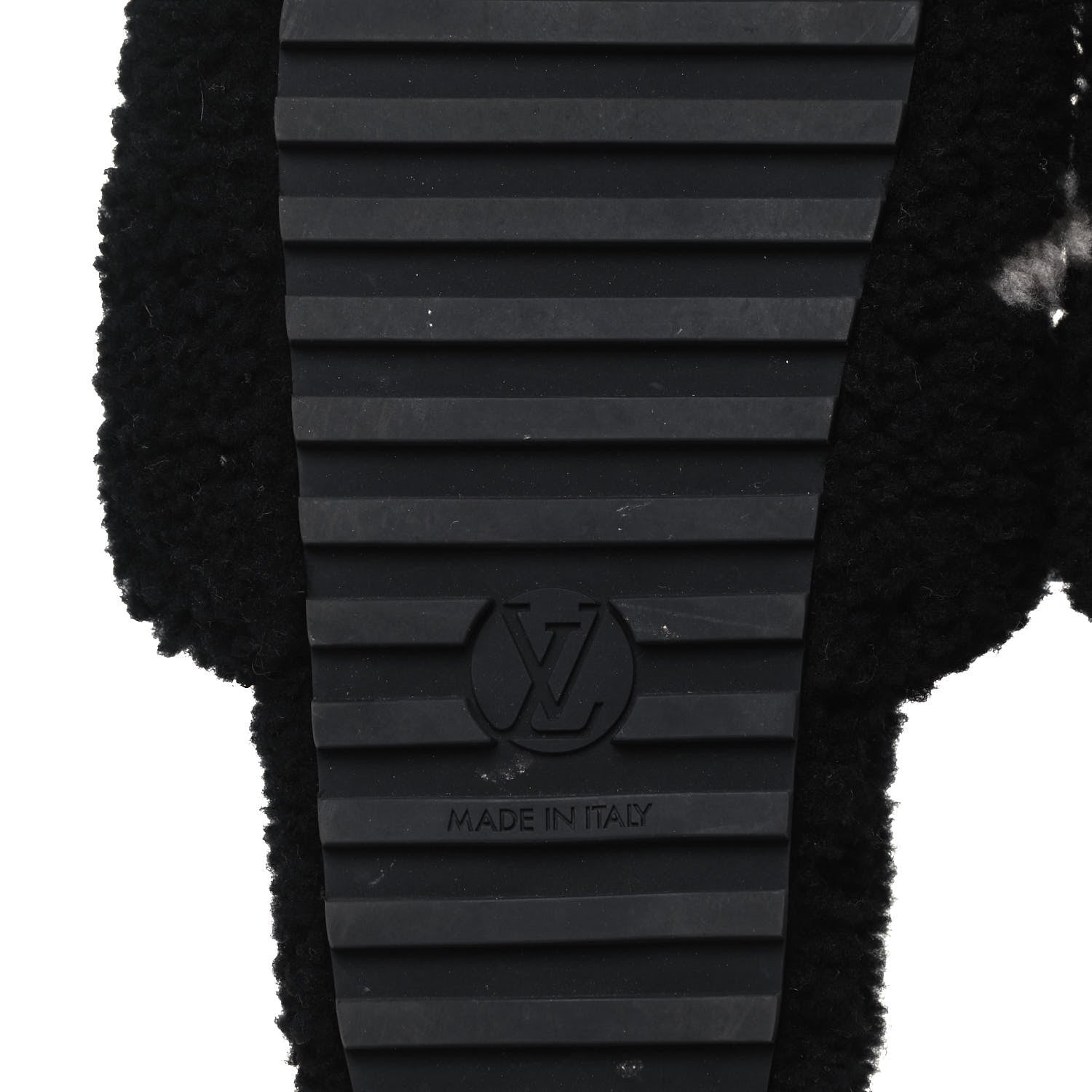 Louis Vuitton Shearling Paseo Flat Comfort Mule 37 Black 6 of 8