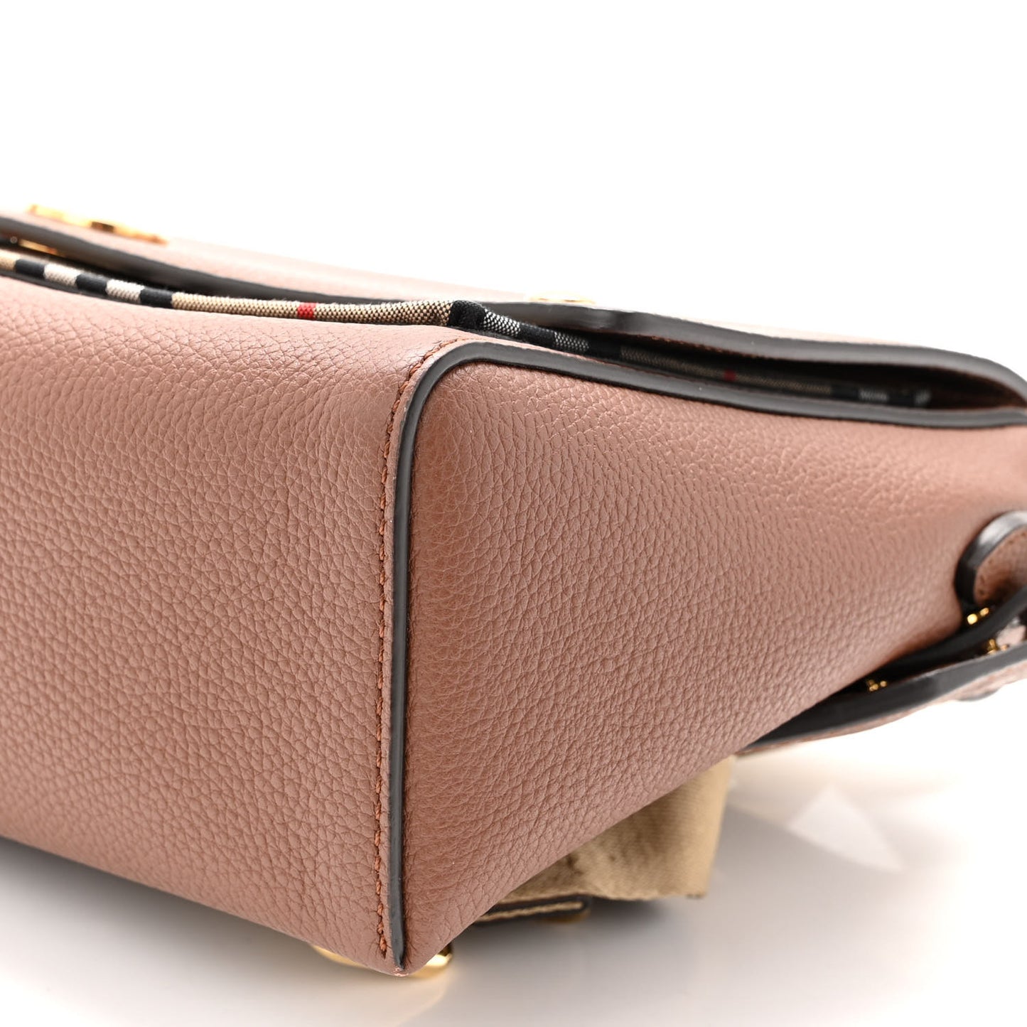 Calfskin Vintage Check Note Crossbody Bag Tan