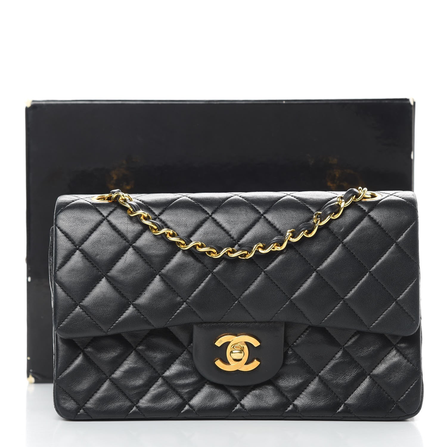 Chanel Lambskin Quilted Small Double Flap Black 19 of 19