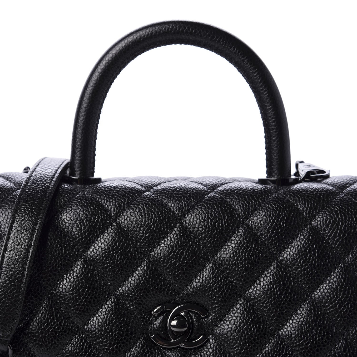 Chanel Caviar Quilted Mini Coco Handle Flap So Black 11 of 12