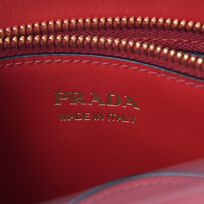 Prada Saffiano Cuir Calfskin Small Monochrome Top Handle Tote Fuoco 7 of 8